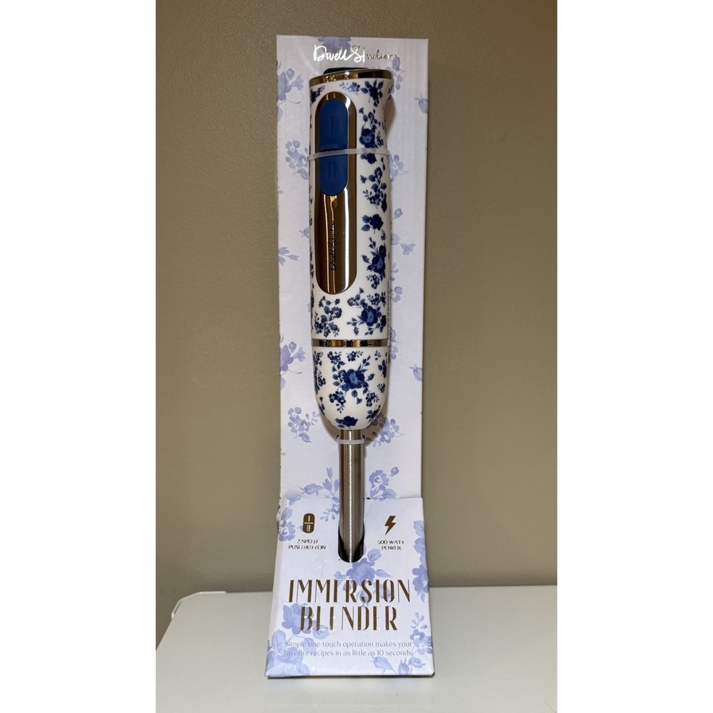 NEW DwellStudio Immersion Blender-Floral Pattern-500 Watt 2 Speed Motor*NEW*